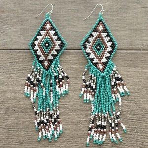 NWT Navajo inspired Southwestern seed bead earring